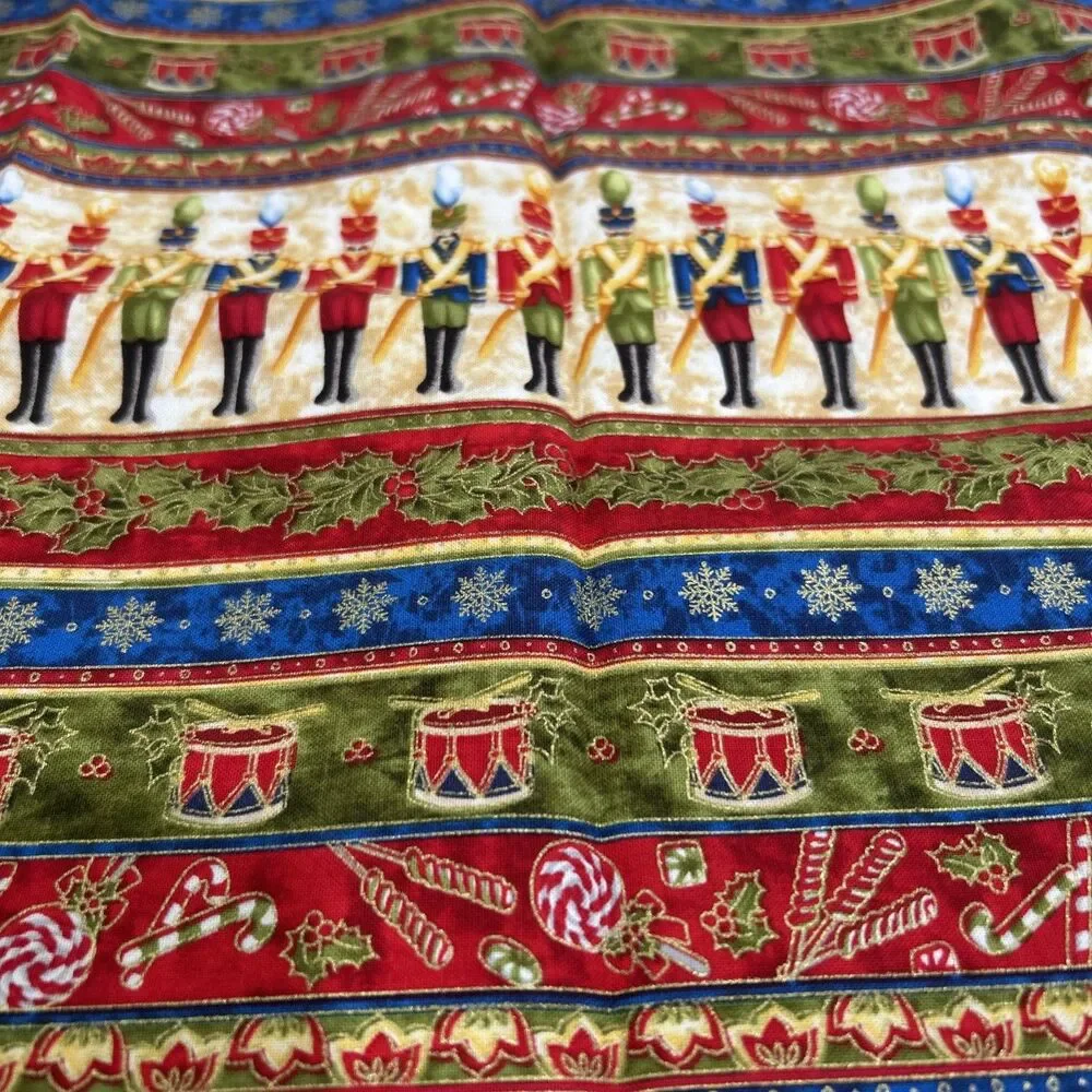 Nutcracker Christmas Cotton Quilting Fabric Judy Hansen Holly Drums 26